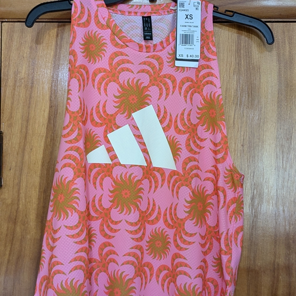 Adidas Pink and Orange Tank Top